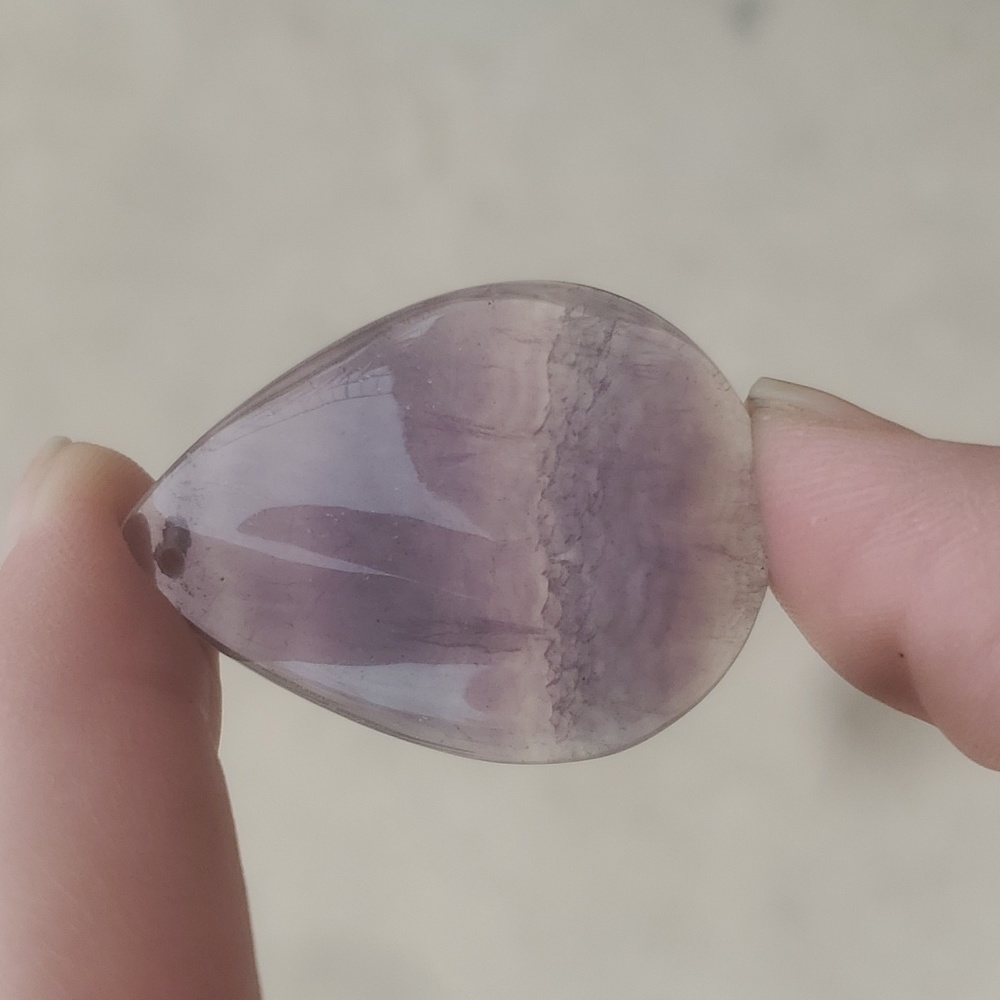 New Rainbow Fluorite Teardrop Pendant.